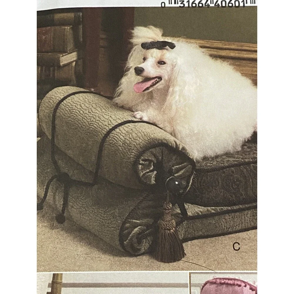 Poodle Dog Bed Patterns NIP Uncut Patterns With instructions Vogue V8217